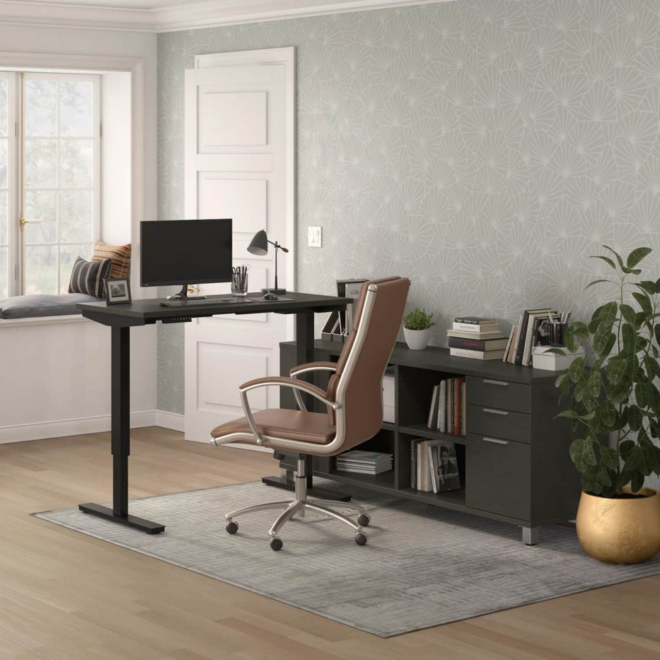 Create an Ergonomic and Efficient Home Office with a Standing Desk with Storage.