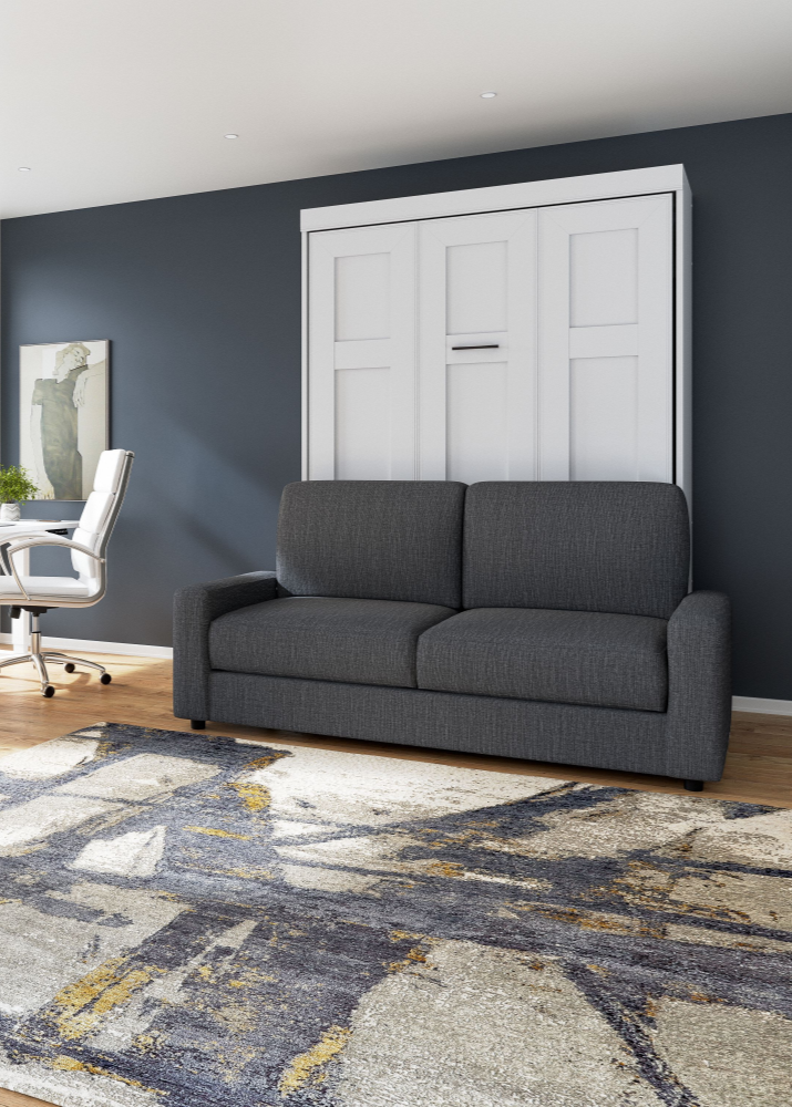 Shop Bestar Edge Queen Murphy Bed with Sofa (78W), Image 04, 70721-000017, #color_white