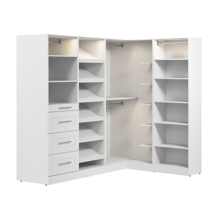 Organisateur de garde-robe modulaire en L