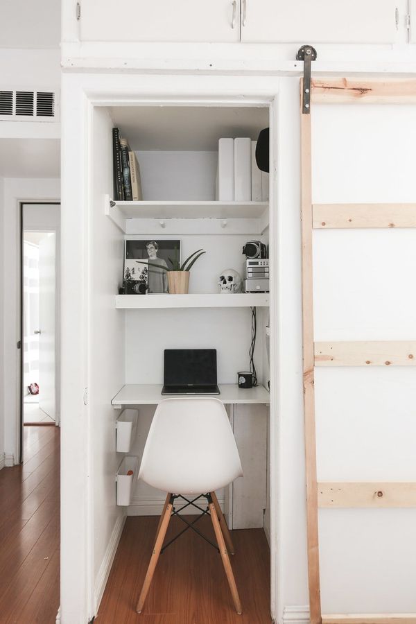 Desk in closet