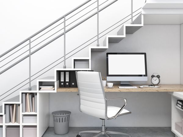 office under stairs