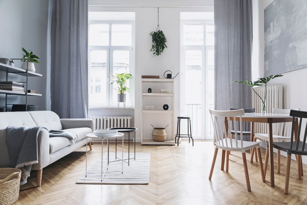 living room minimalist curtains