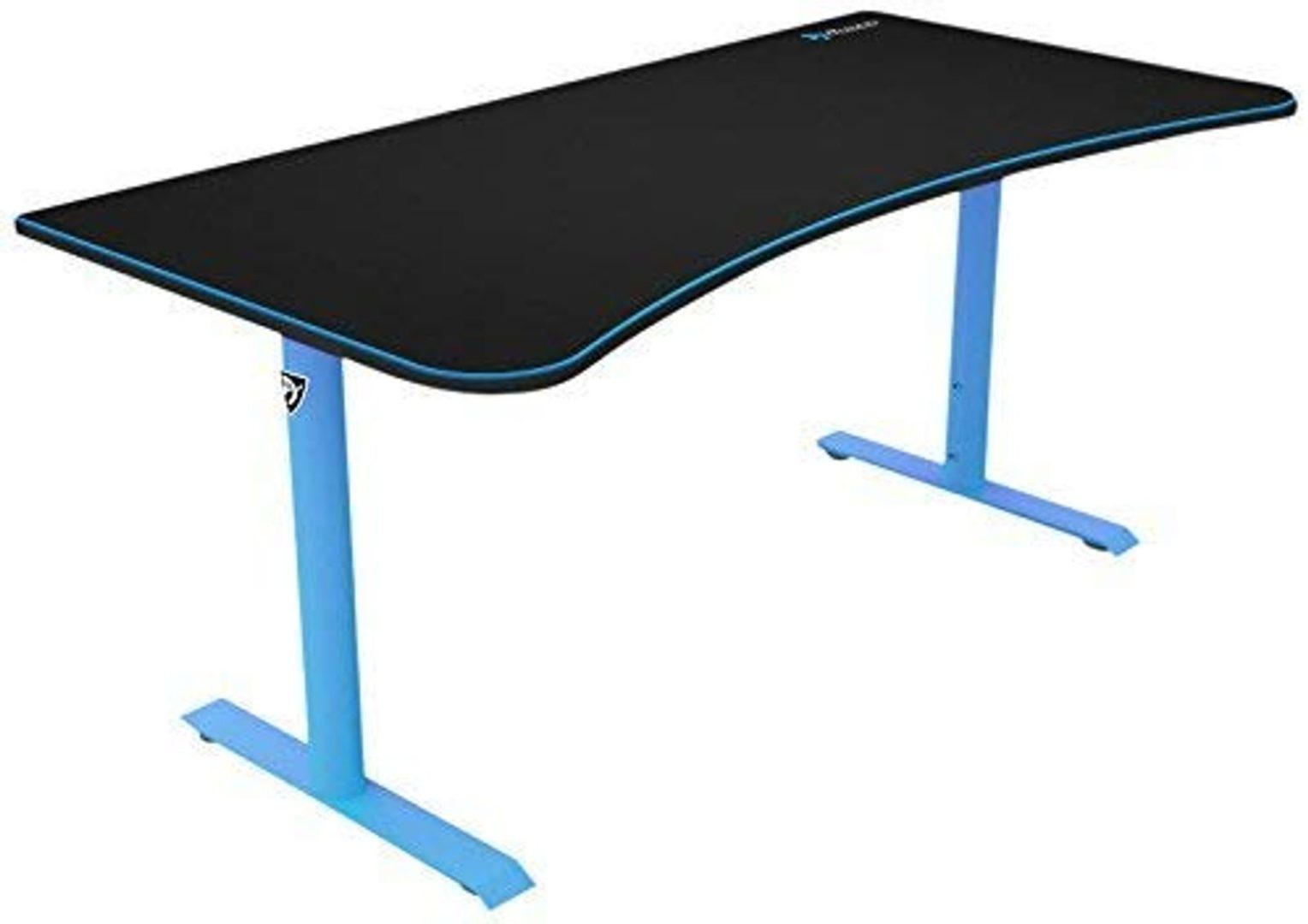 blue and black gaming desk