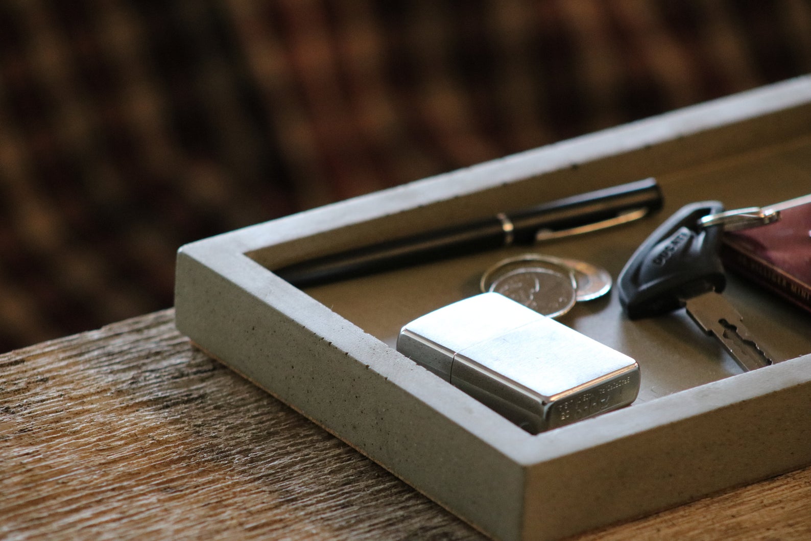 Concrete catchall tray