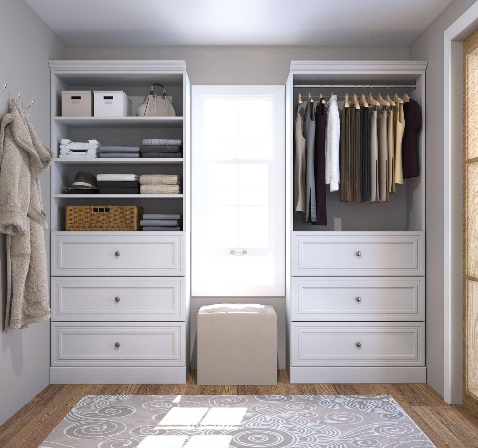 Small Closet Starter Kit with Grey Accessories