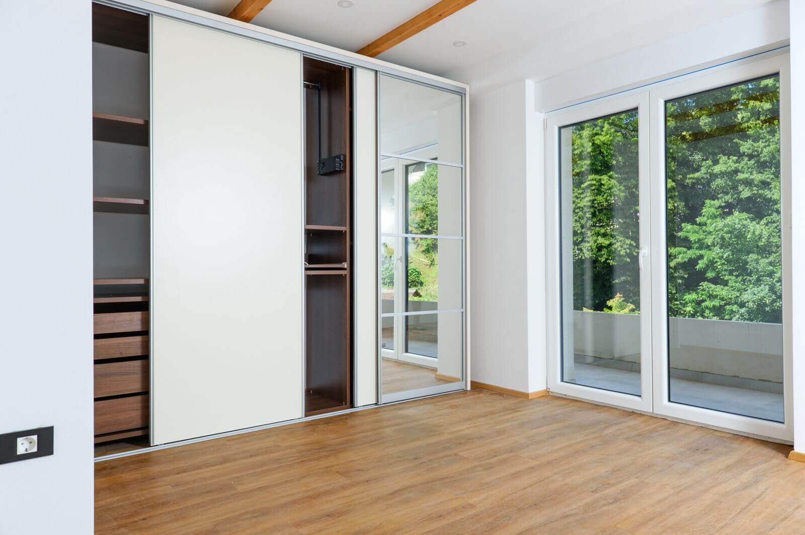 Empty closet in an apartment