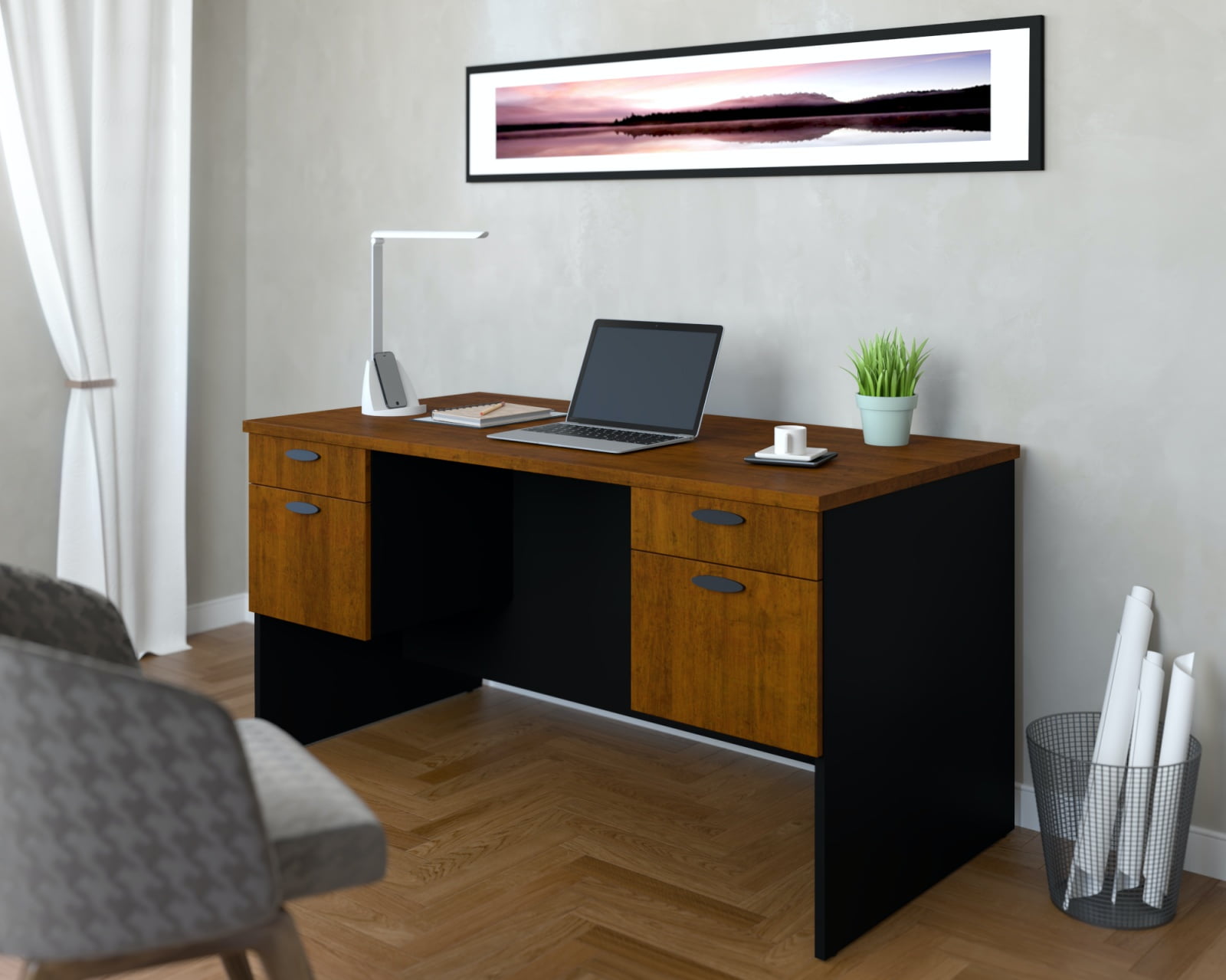 Home office with a Bestar desk