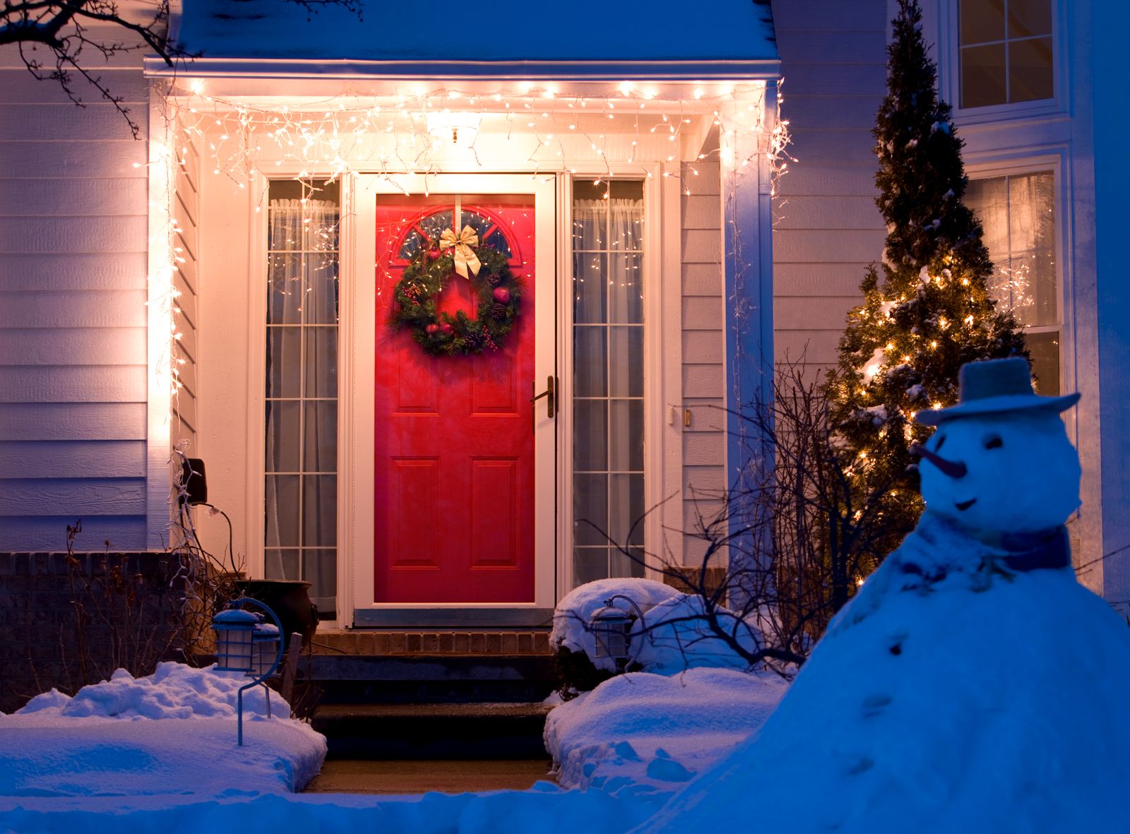 Decorated front door