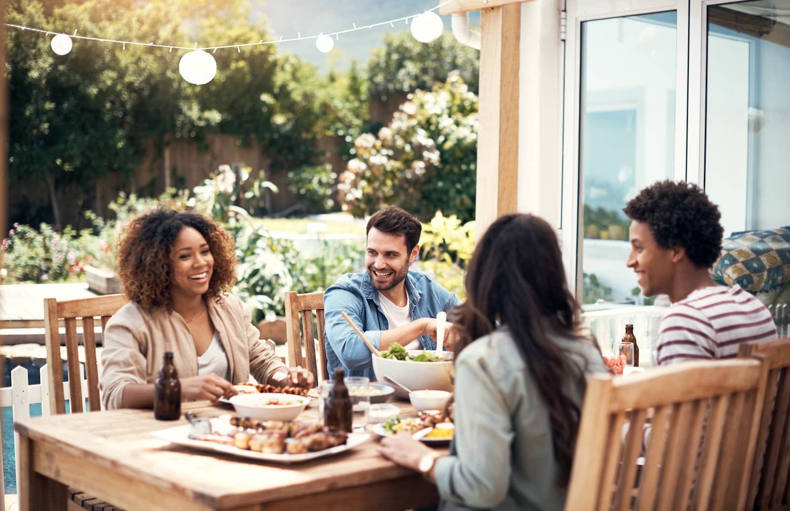 friends having a barbecue