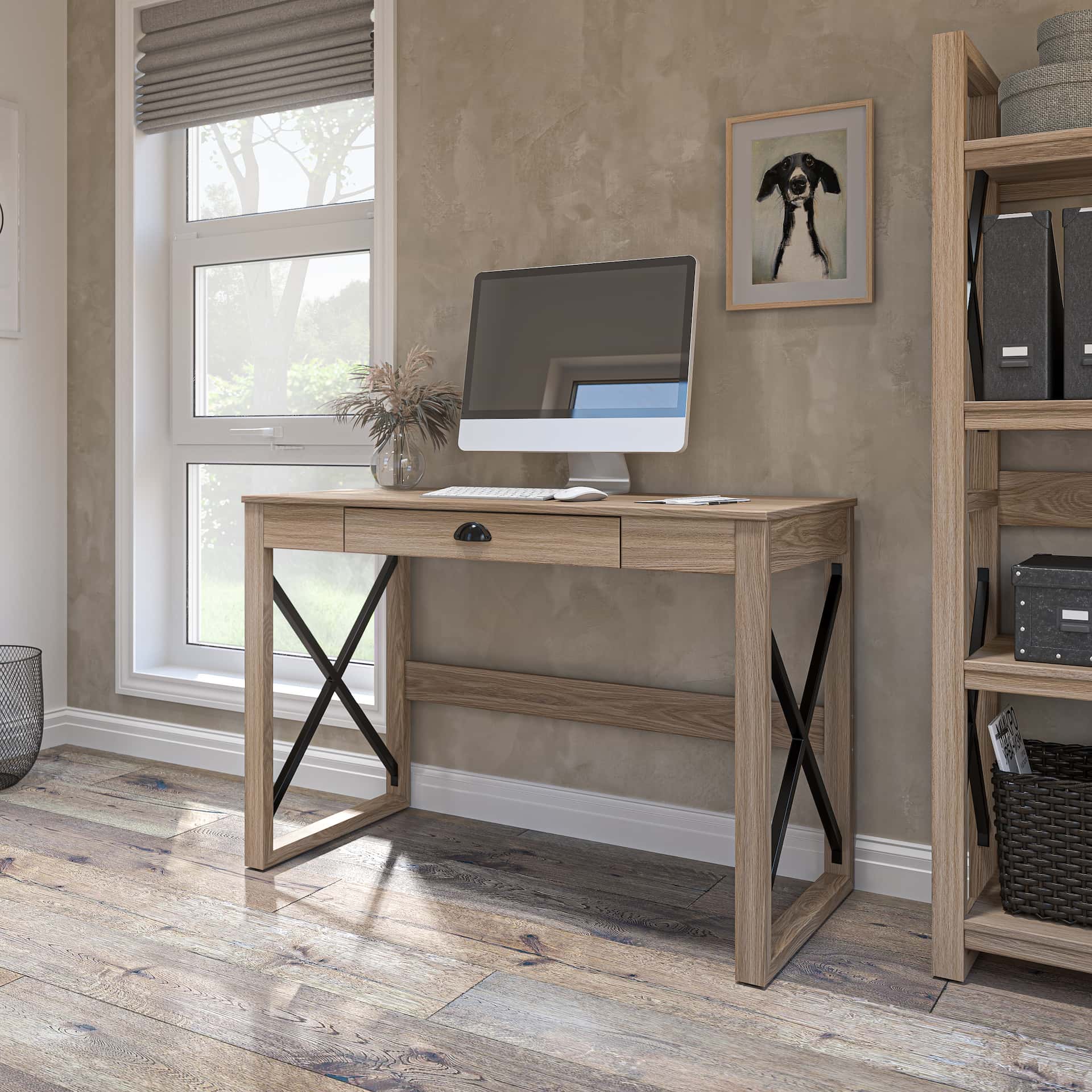 Small home office furniture in a relaxing environment