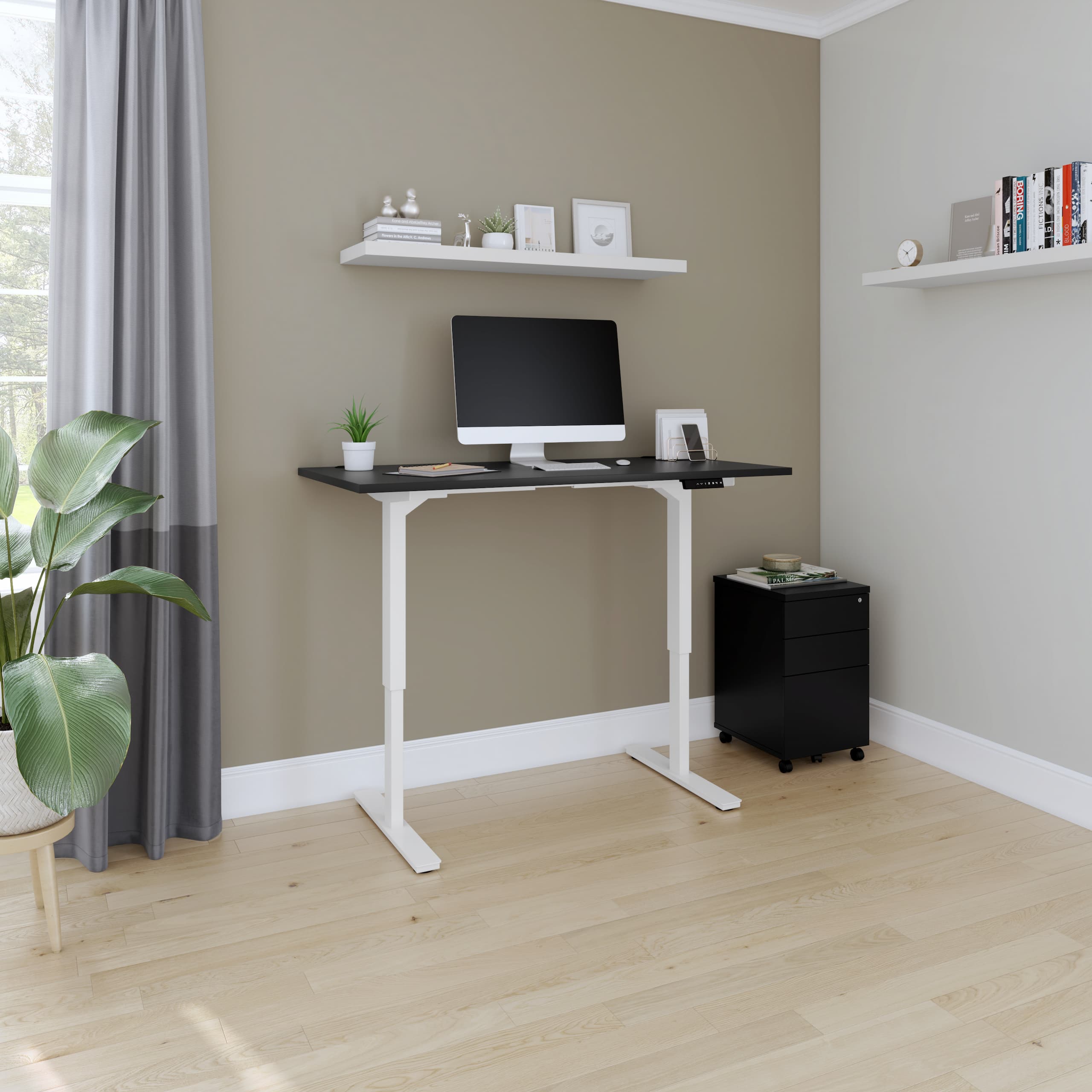 An ergonomic standing desk for a productive study space