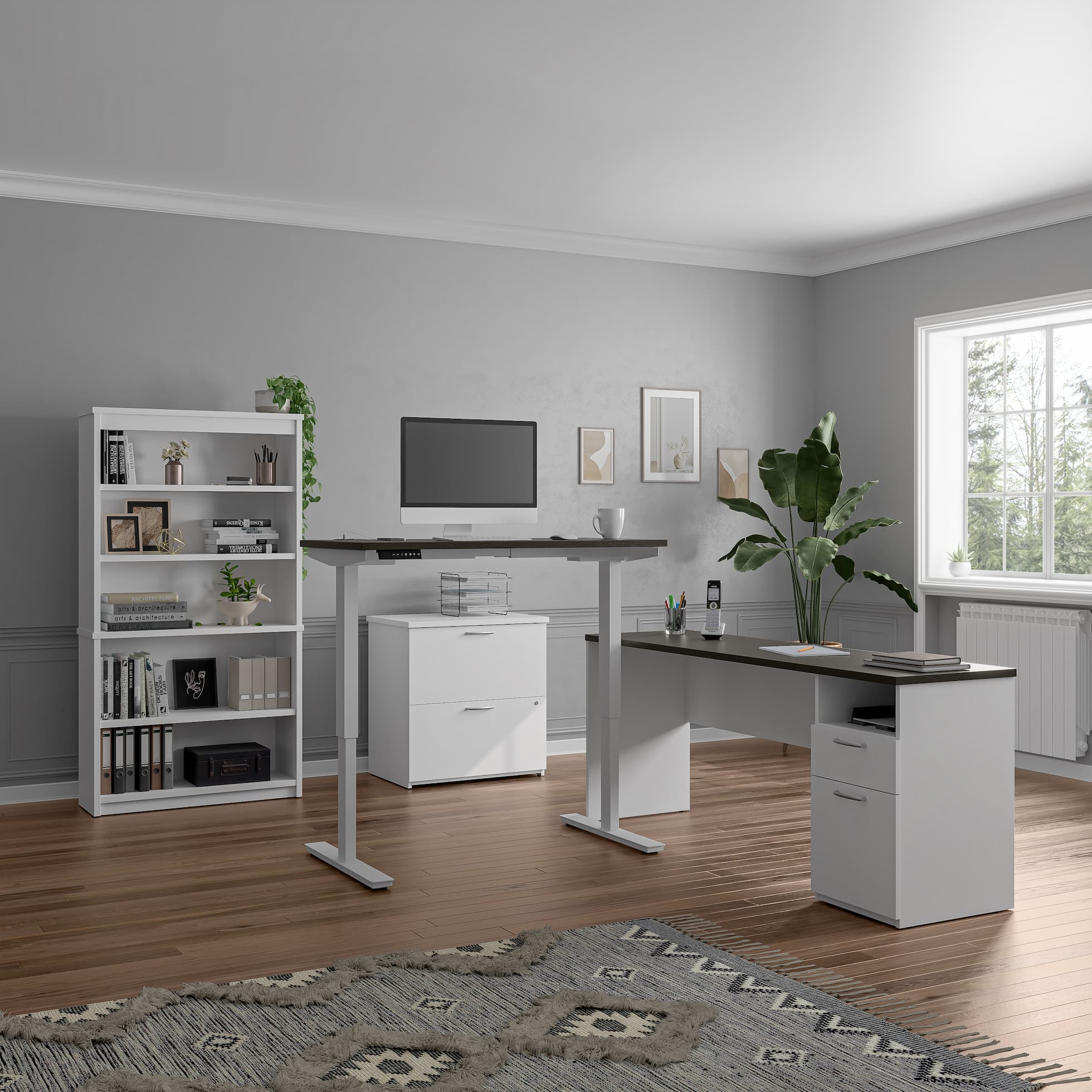 Standing desk set ergonomic furniture