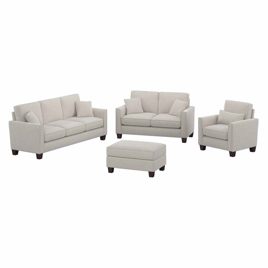 85W Sofa with Loveseat, Accent Chair, and Ottoman