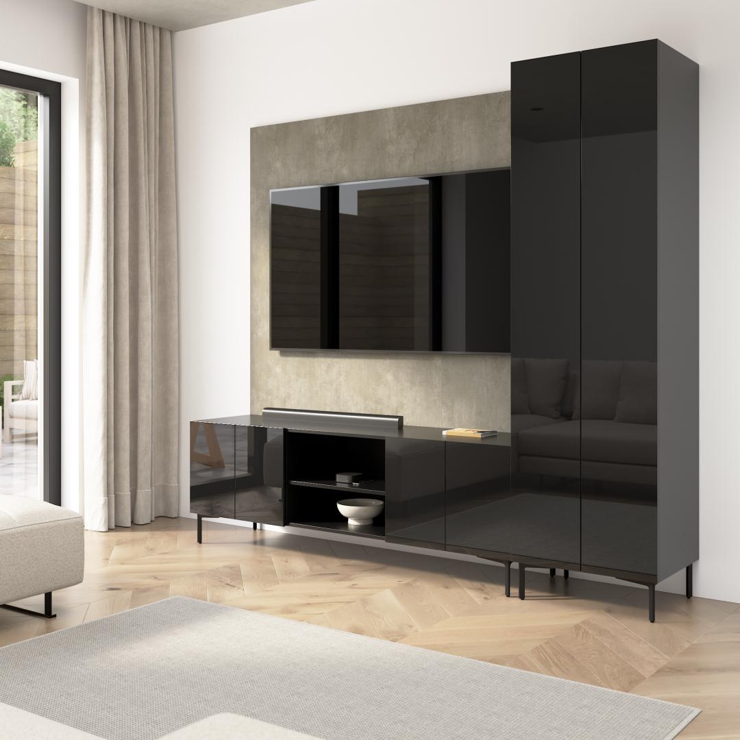 High Gloss Black/Urban Stone