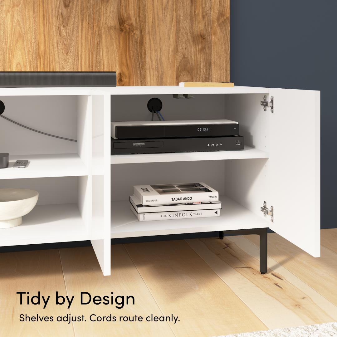 High Gloss White/Fresh Walnut