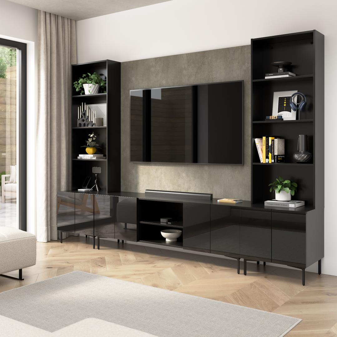 High Gloss Black/Urban Stone