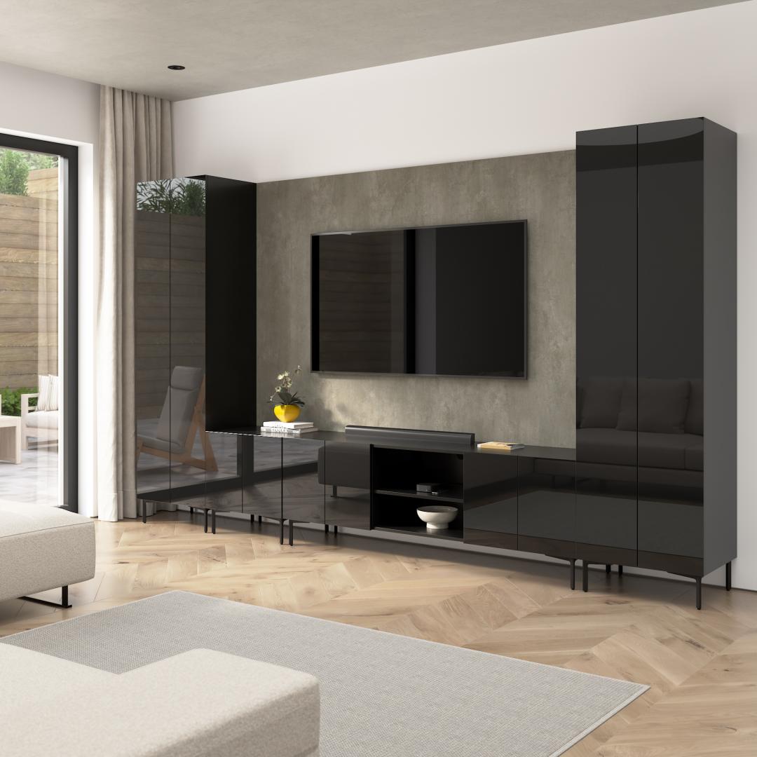 High Gloss Black/Urban Stone