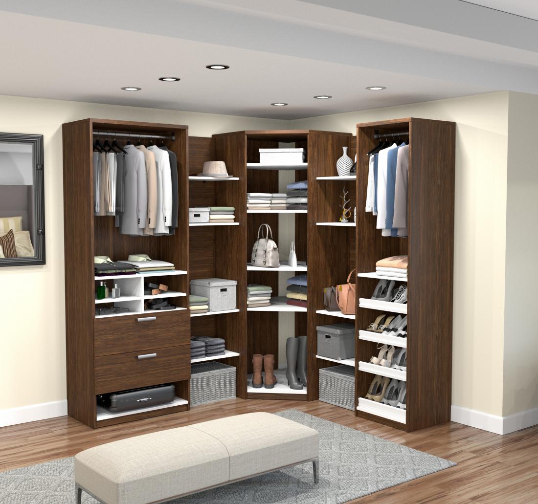 Walk-In Closet Organizer with 8 Floating Shelves