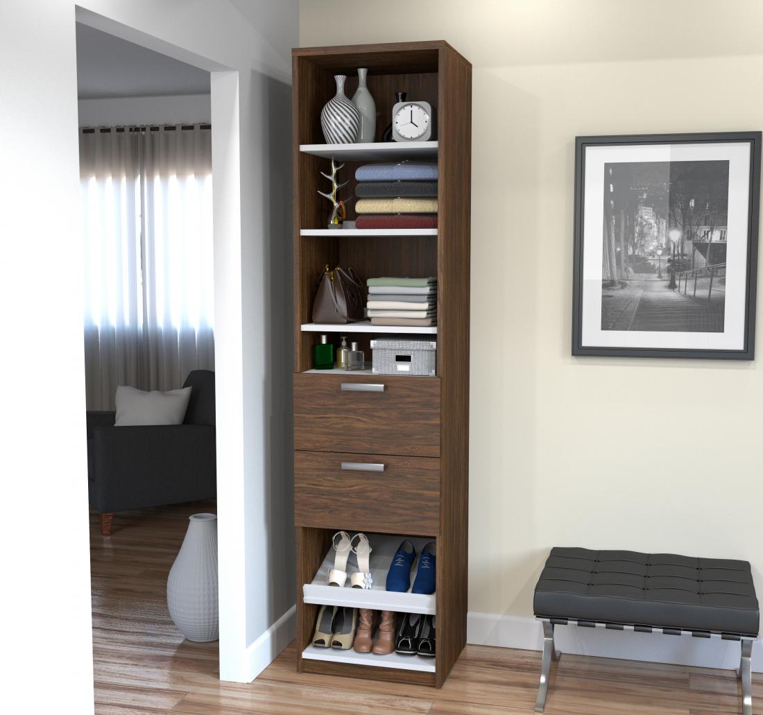 20W Closet Organizer with Drawers