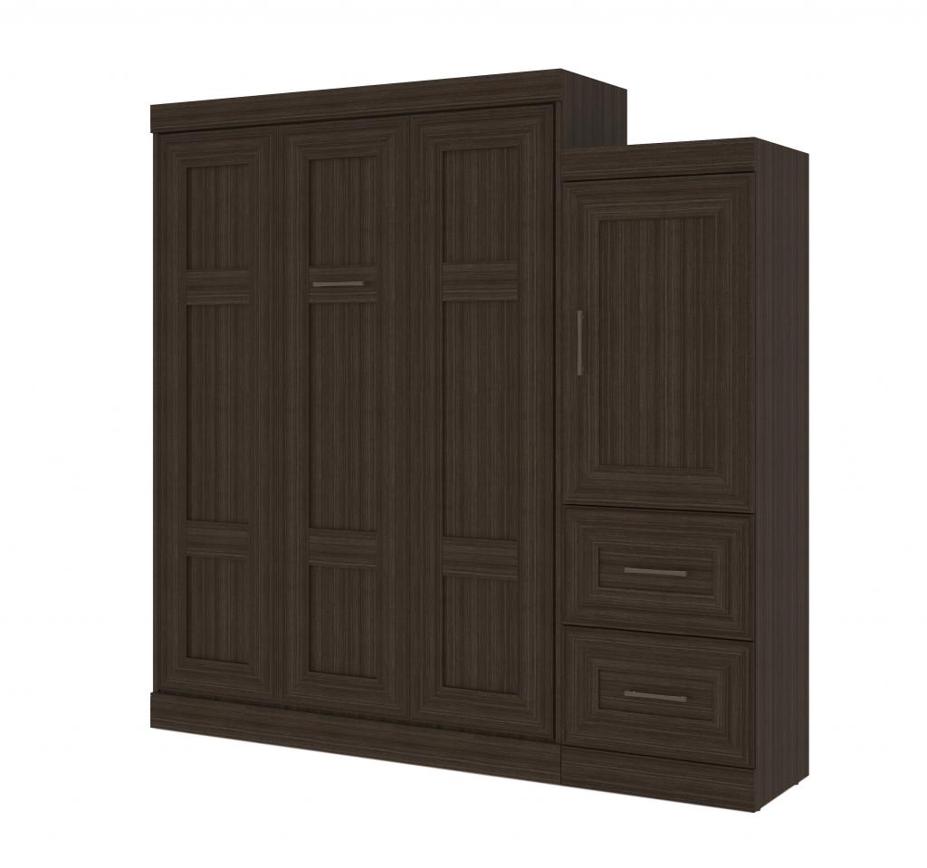 Queen Murphy Bed and Storage Unit with Drawers (90W)