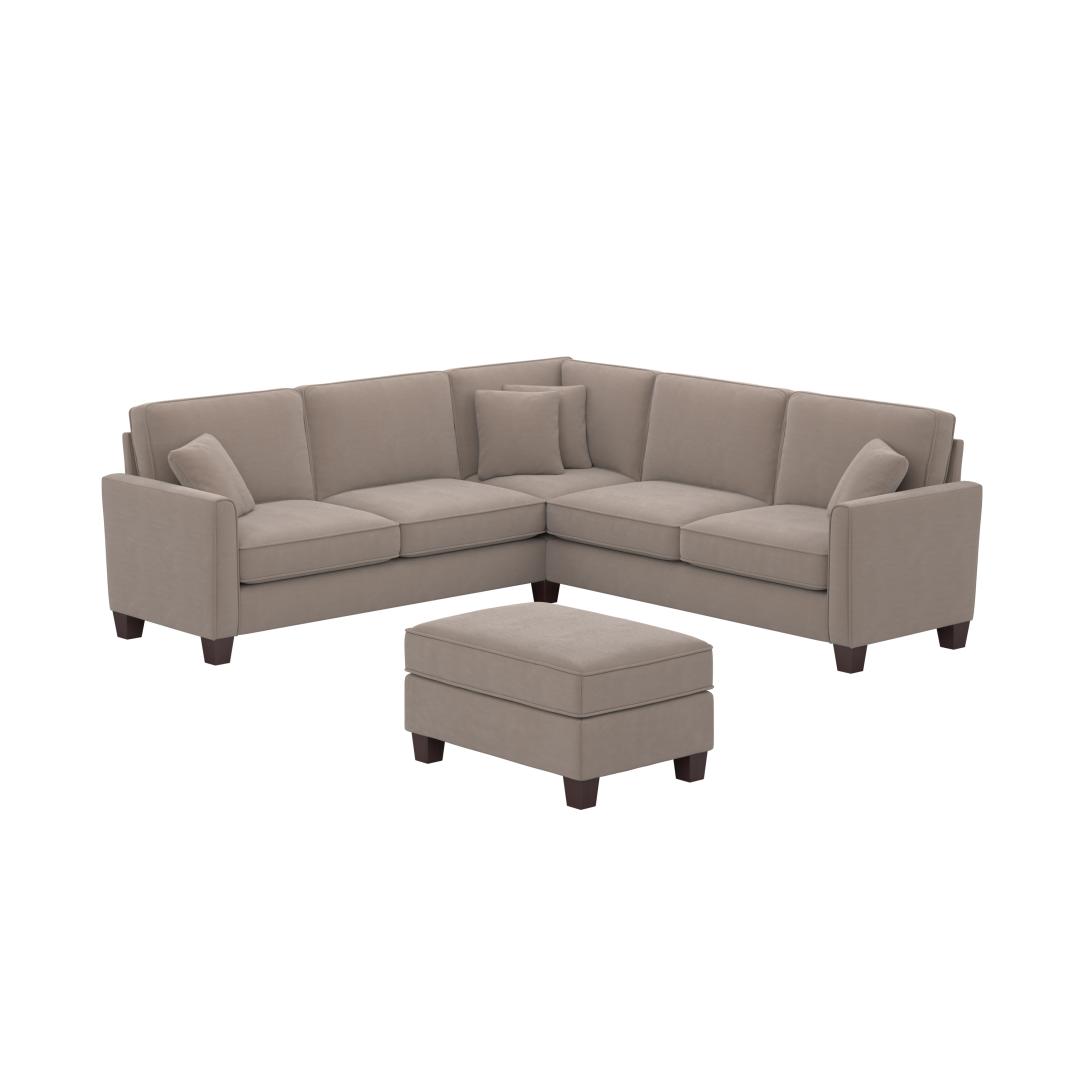 99W L Shaped Sectional Sofa With Ottoman