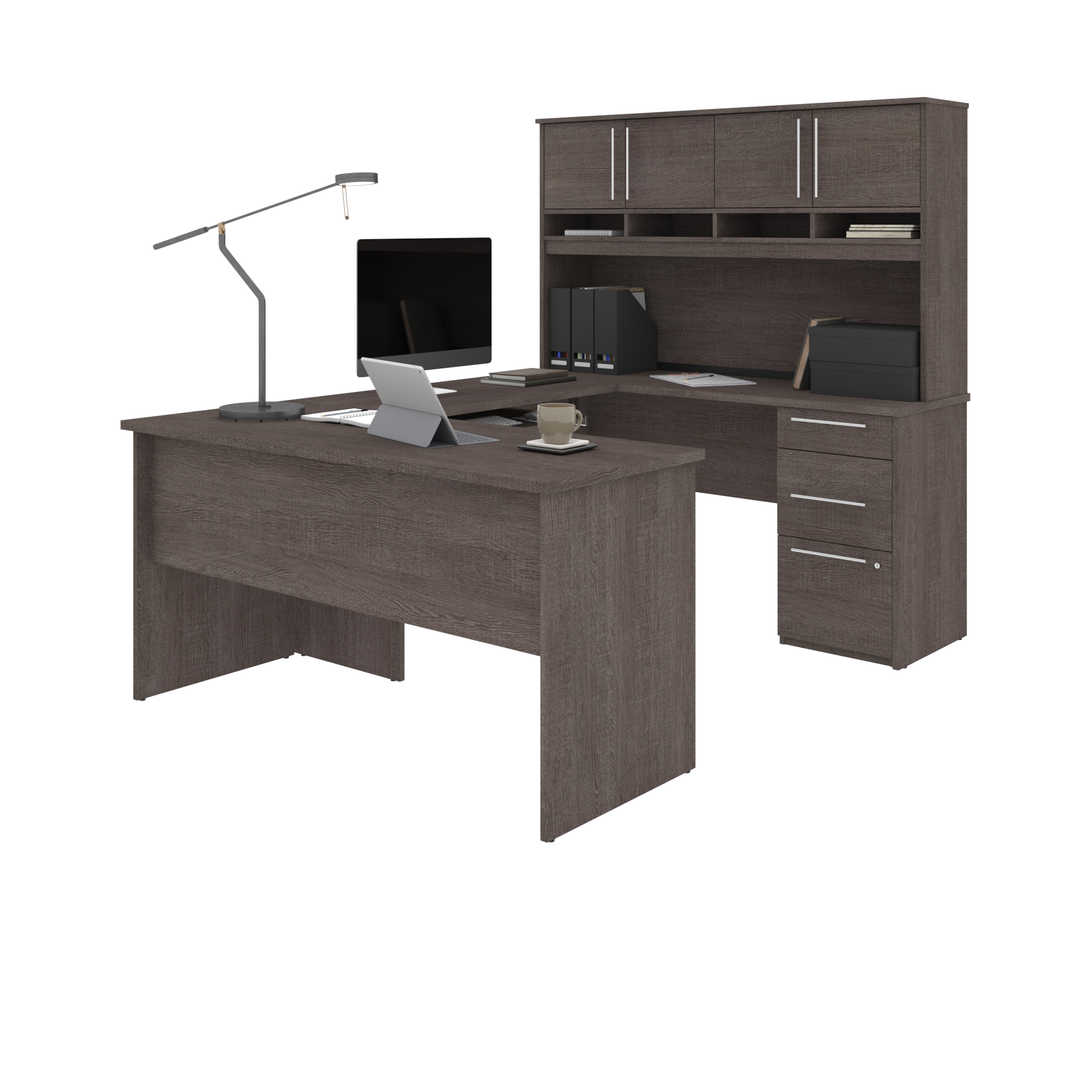 L Shaped Desk, U Shaped Desk, Computer Desk with File Drawer Home Office  Desk