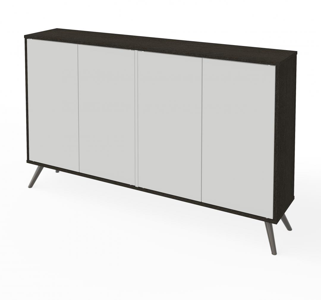 60W Narrow Storage Cabinet with Metal Legs