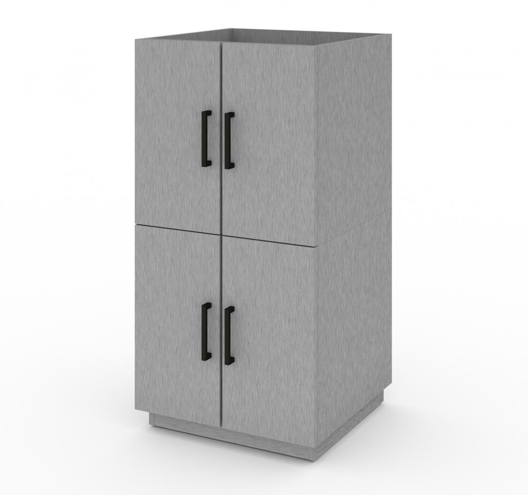 3-Piece Set: two Stackable Storage Cabinets and one 2-Drawer Set