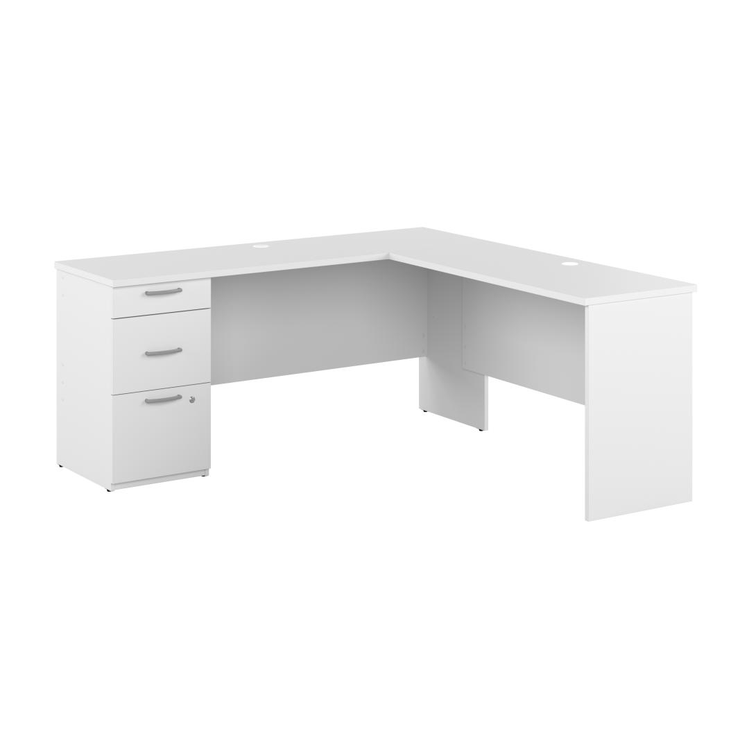 65W L Shaped Desk with Drawers