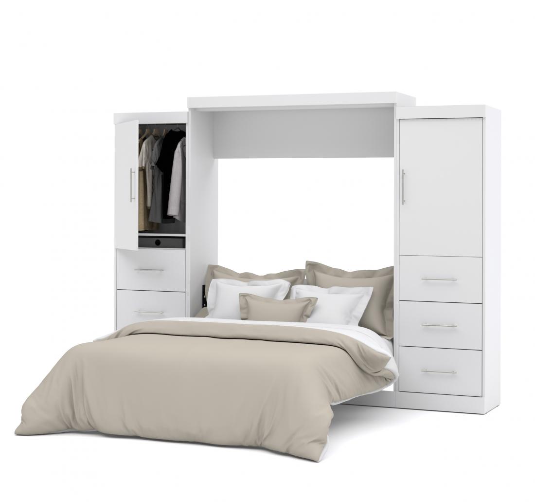 Nebula Queen Murphy Bed And 2 Storage, Bowery Hill Storage Queen Wall Bed