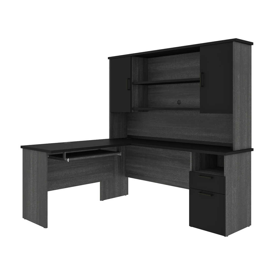 L-Shaped Desk with Hutch