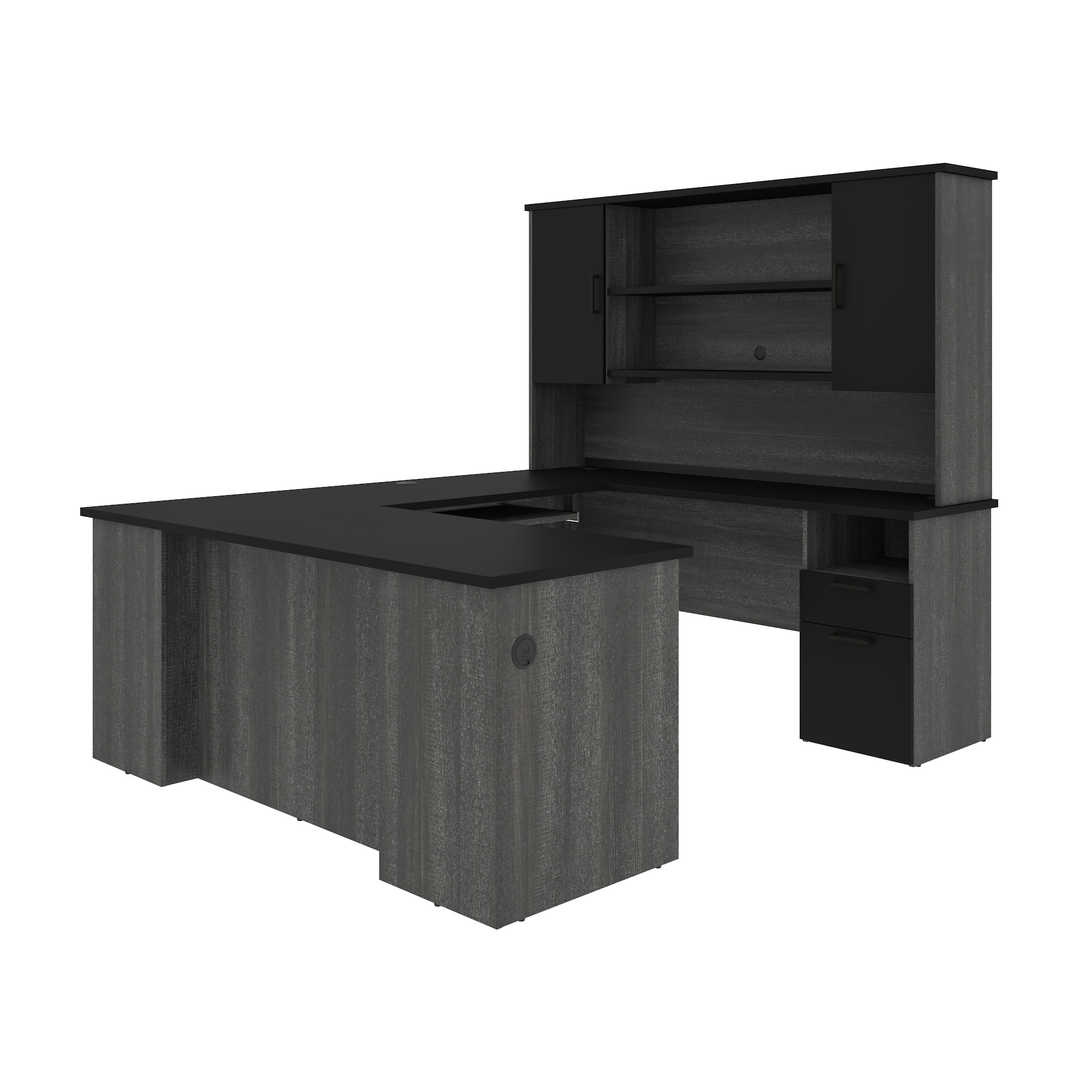 Norma U or L-Shaped Executive Desk with Hutch | Bestar