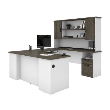 Norma U or L-Shaped Executive Desk with Hutch | Bestar
