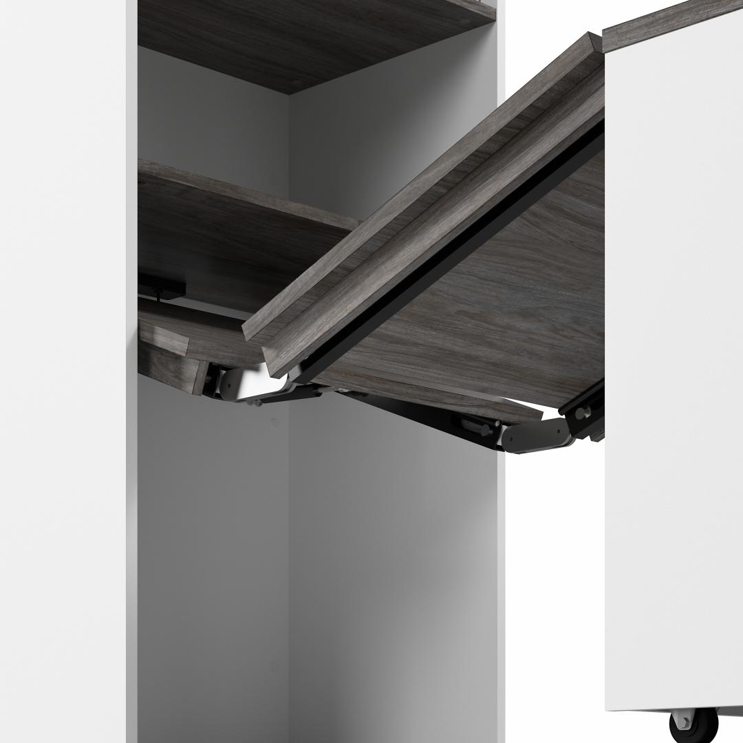 23 in. Orion Gray Pull Down Shelf