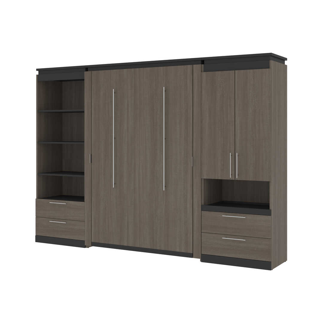 Full Murphy Bed and Multifunctional Storage with Drawers (119W)