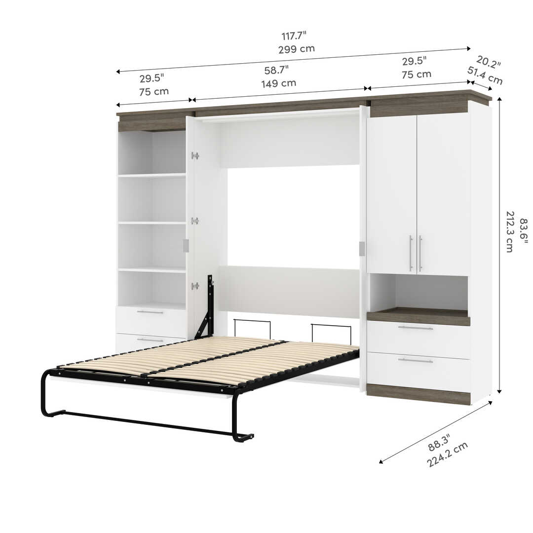 White & Walnut grey