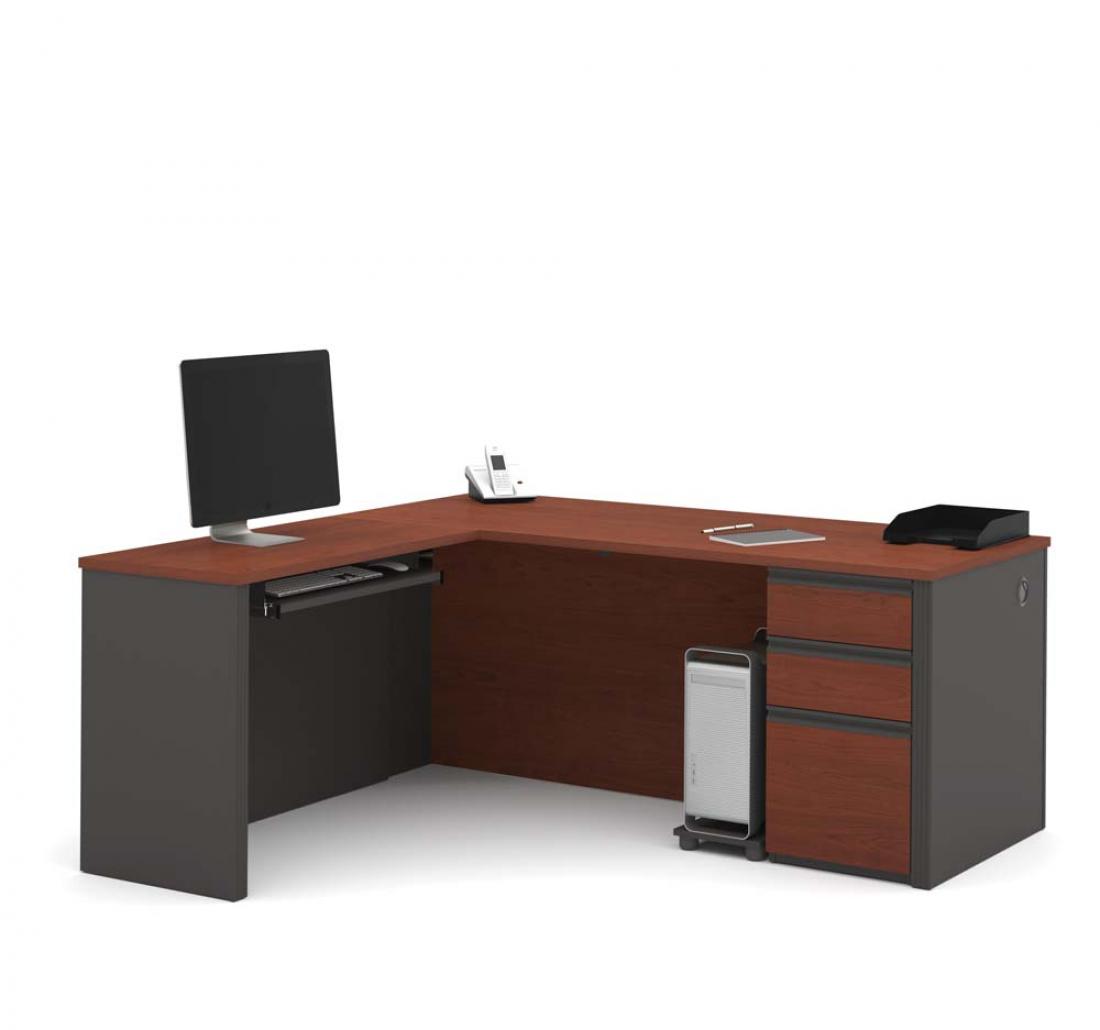 L-Shaped Desk with Pedestal