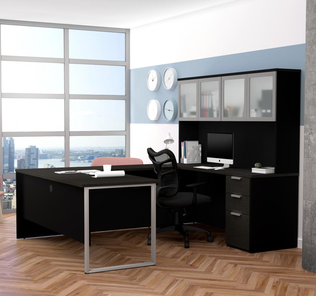 Bestar Pro-Concept Plus Bureau en L avec caisson