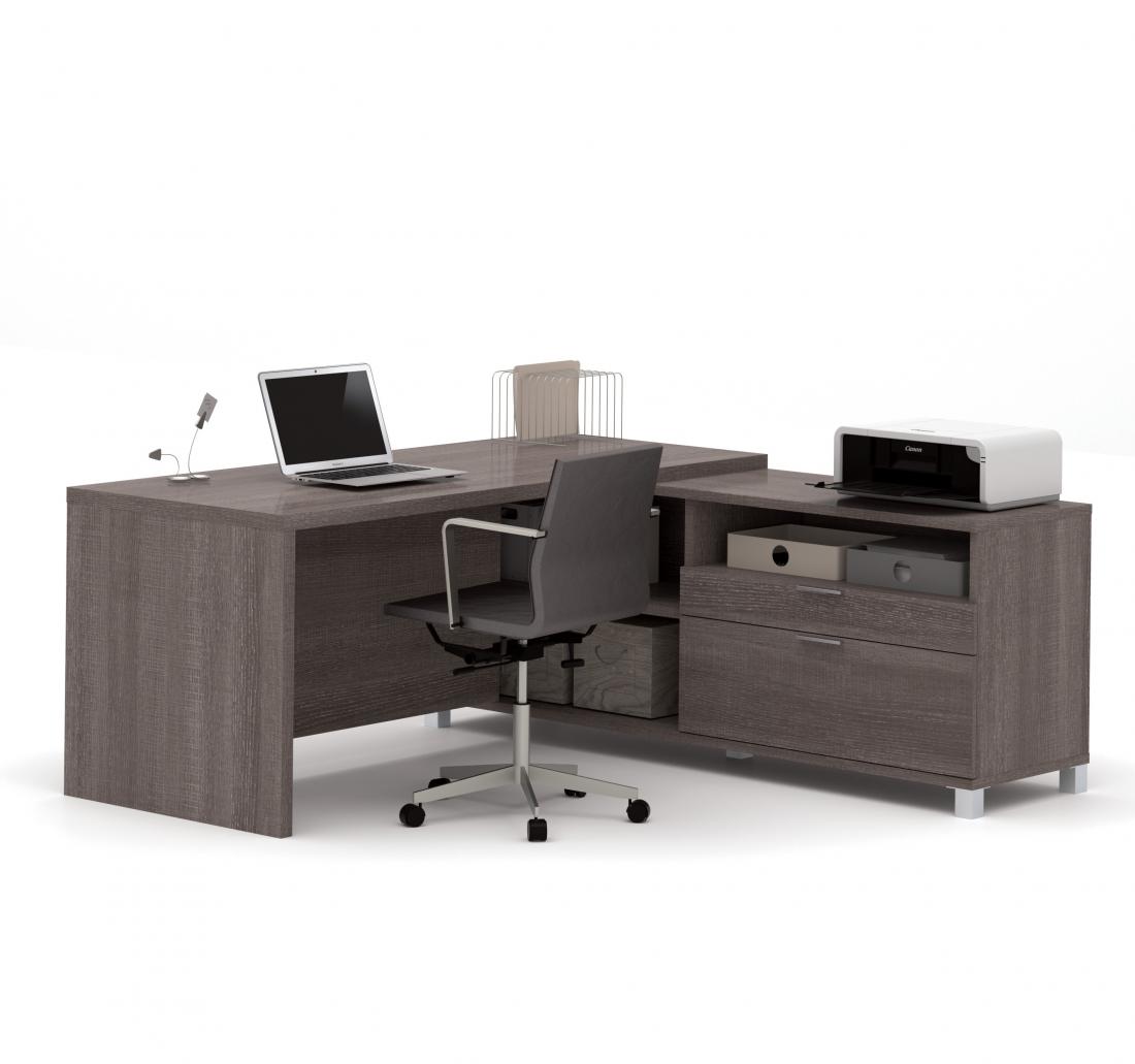 72W L-Shaped Office Desk