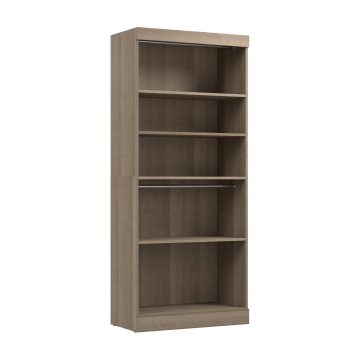 Contemporary Closet System with Shelves & Clothing Rods, 36W x 19D