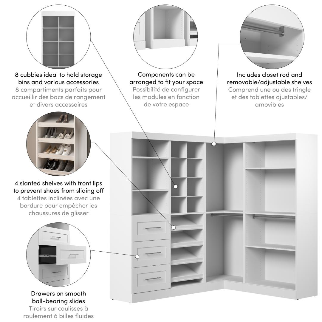 Isa Custom Shoe Closet - Double Module Shoe Storage