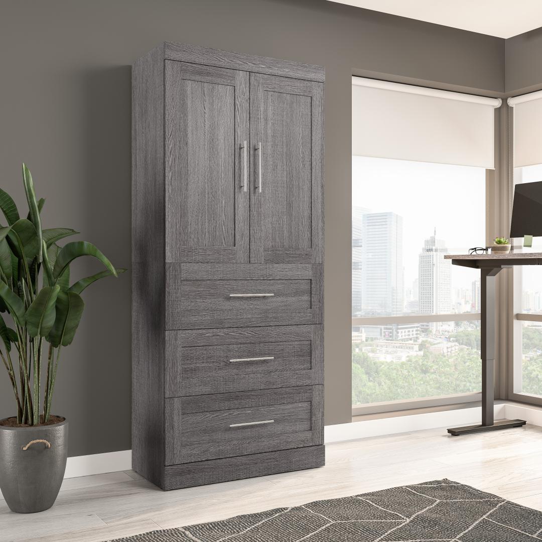 Grey wardrobe cheap