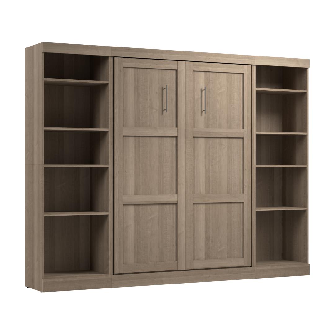 Full Murphy Bed with 2 Shelving Units (109W)