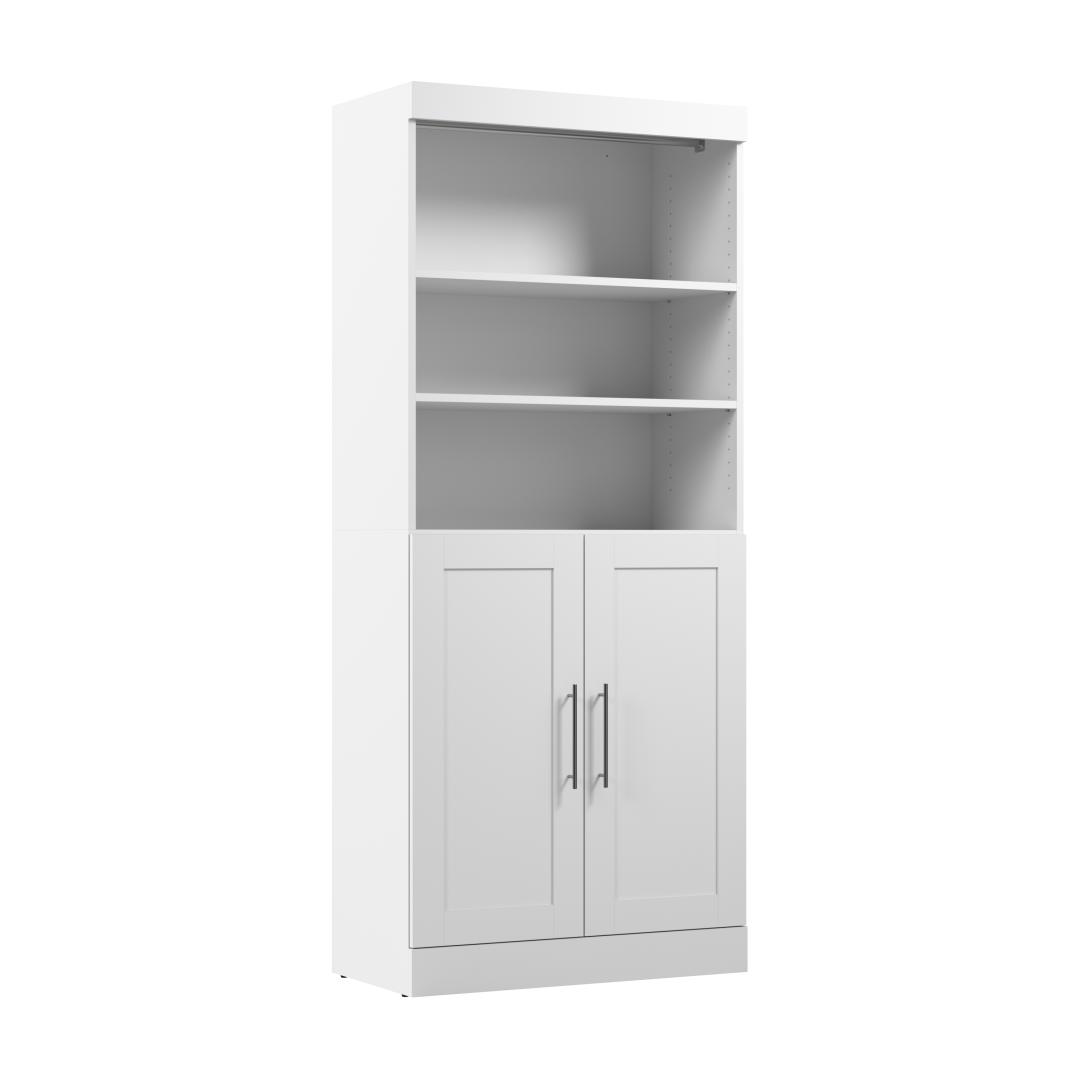 Contemporary Closet System with Doors, 36W x 19D