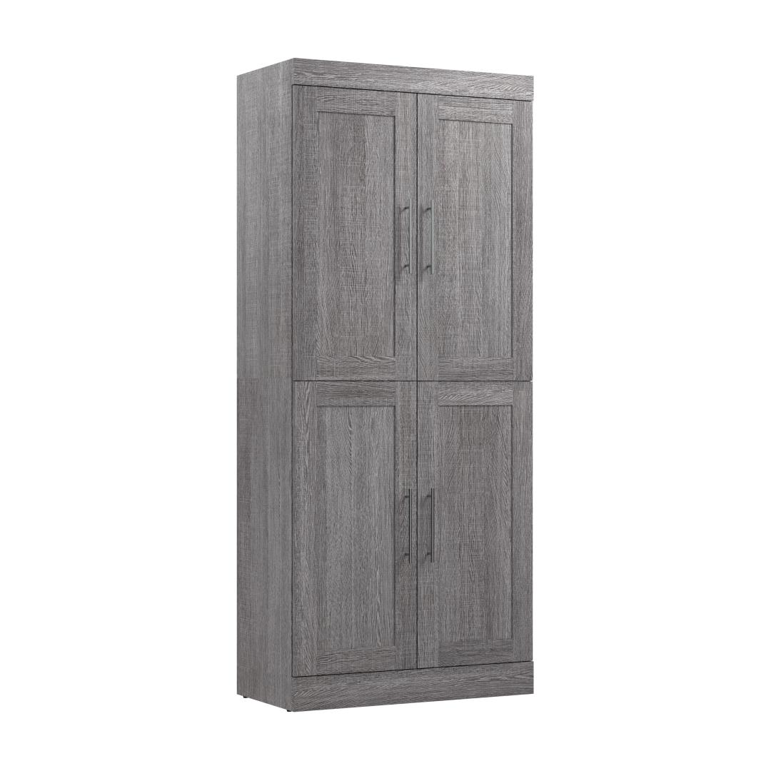 36W Closet Storage Cabinet in Bark Grey by Bestar