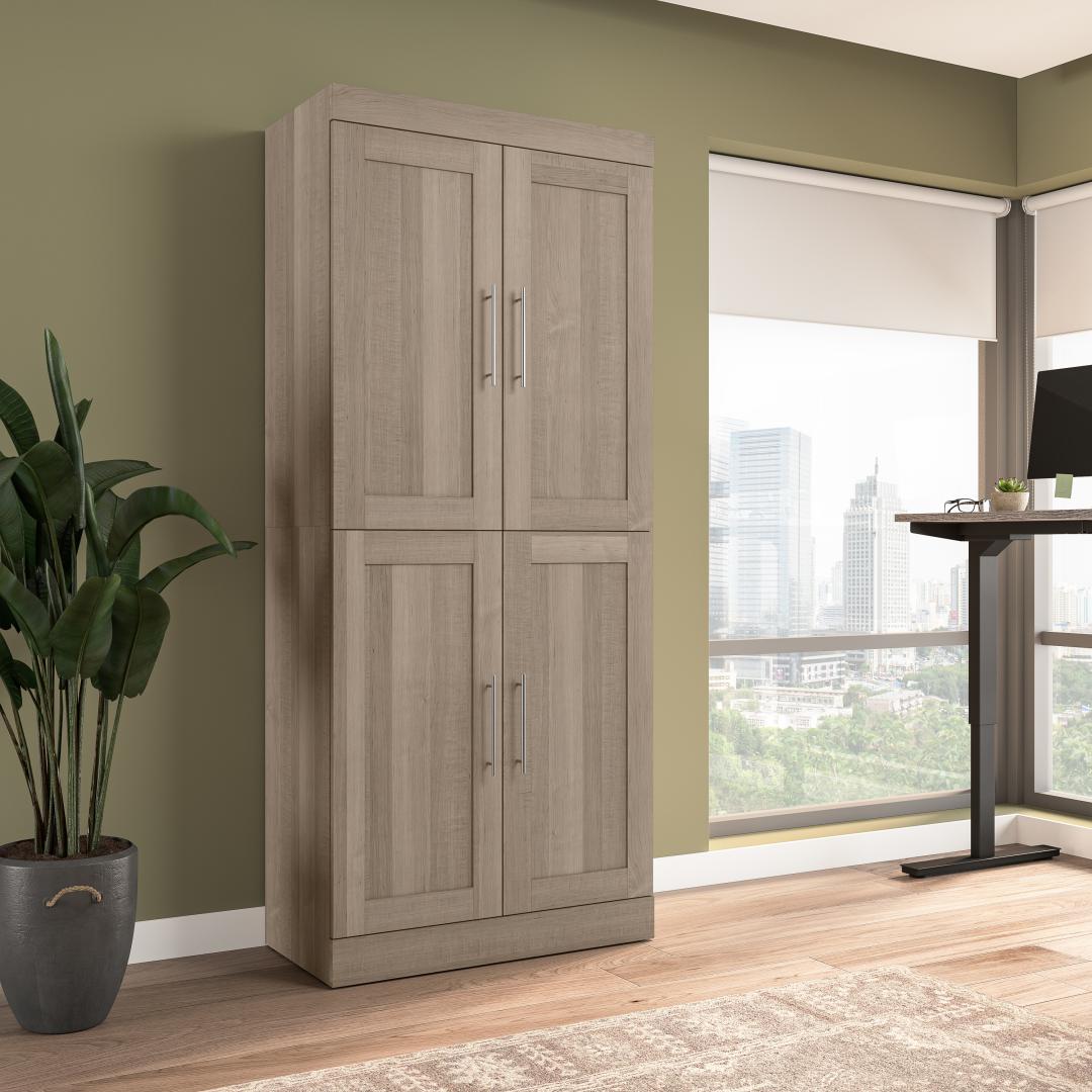 36W Closet Storage Cabinet in Ash Gray by Bestar