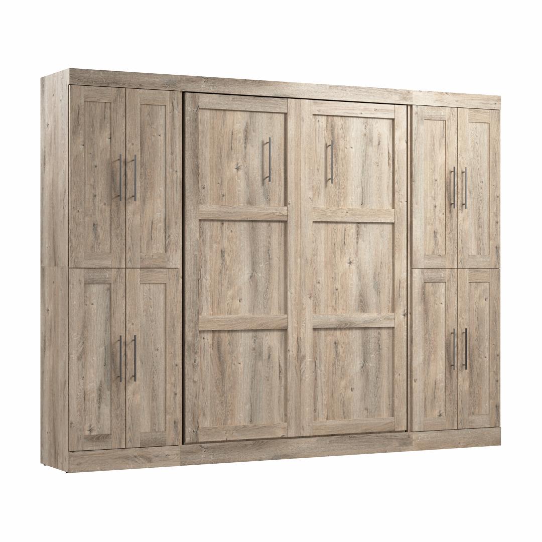 Full Murphy Bed with Storage Cabinets (109W)