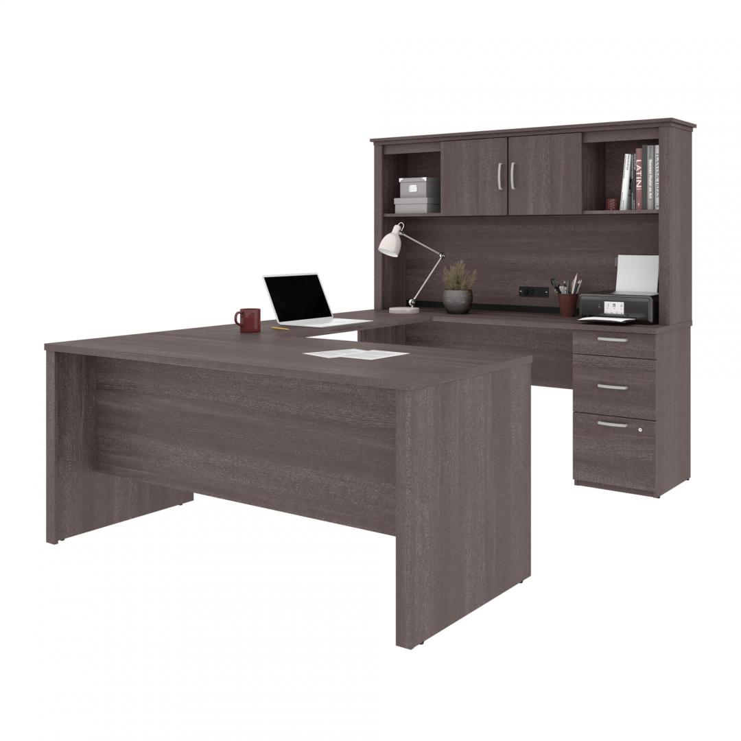 U or L-Shaped Desk with Hutch