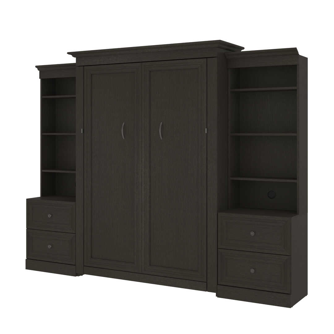 Full Murphy Bed and 2 Shelving Units with 2 Drawers (109W)