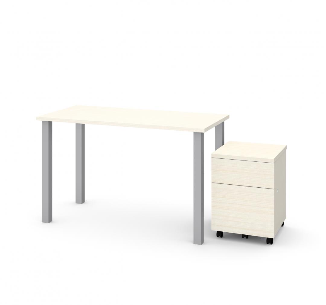 48W x 24D Table Desk with Mobile Pedestal